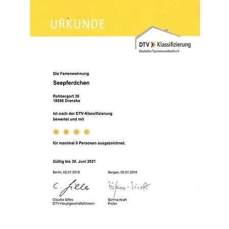 Ferienhaus Ostseebrandung - Haus Seepferdchen Dranske